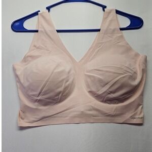 Calvin Klein Invisibles Comfort V-Neck Bralette Pink Wireless Bra XL B105
